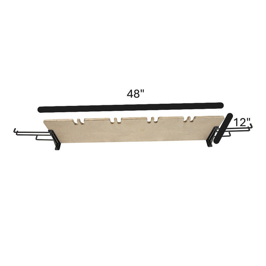 SHEDorize Ski/Snowboard Shelf with 10 Hooks - 48"