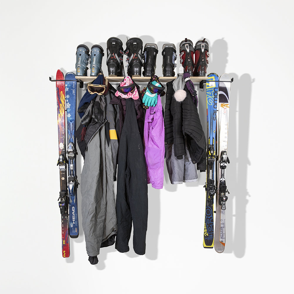 SHEDorize Ski/Snowboard Shelf with 10 Hooks - 48"