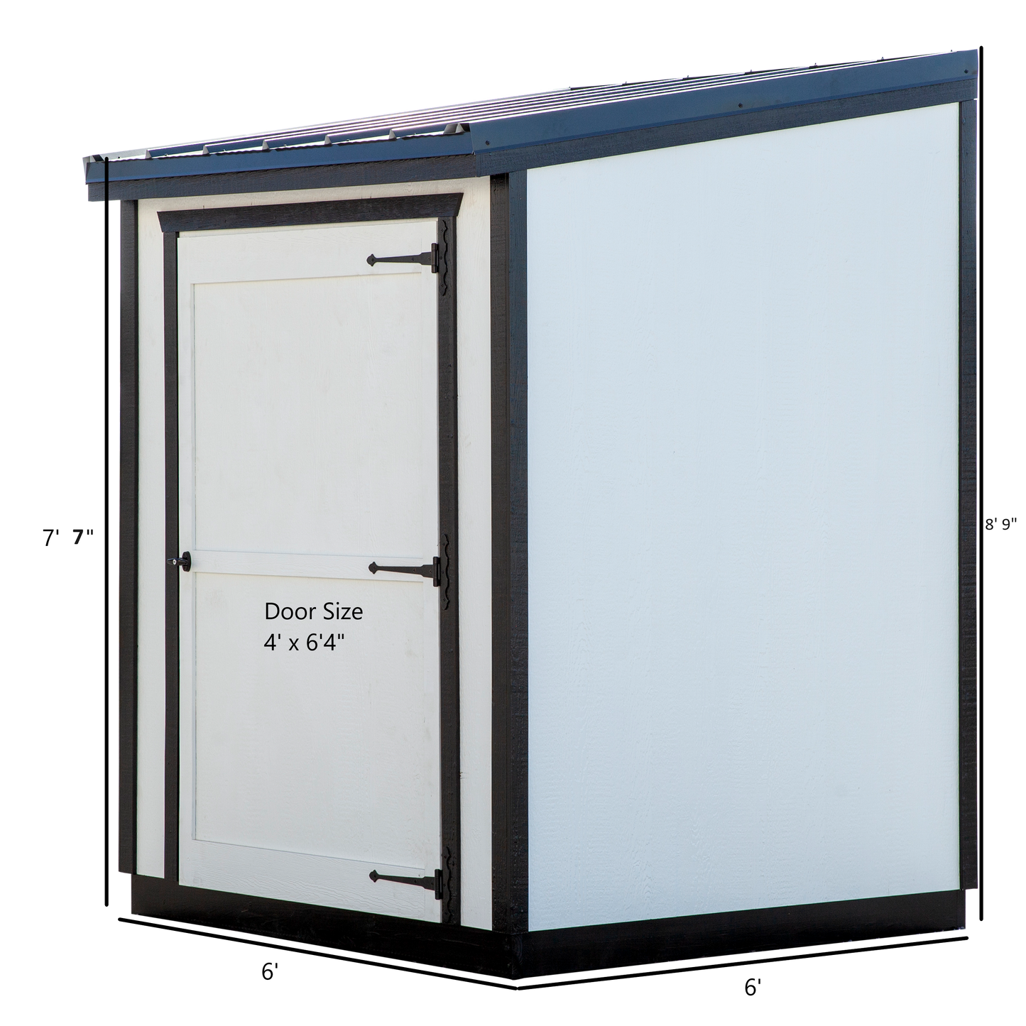 Wall Hugger Storage Shed, 6' x 6'