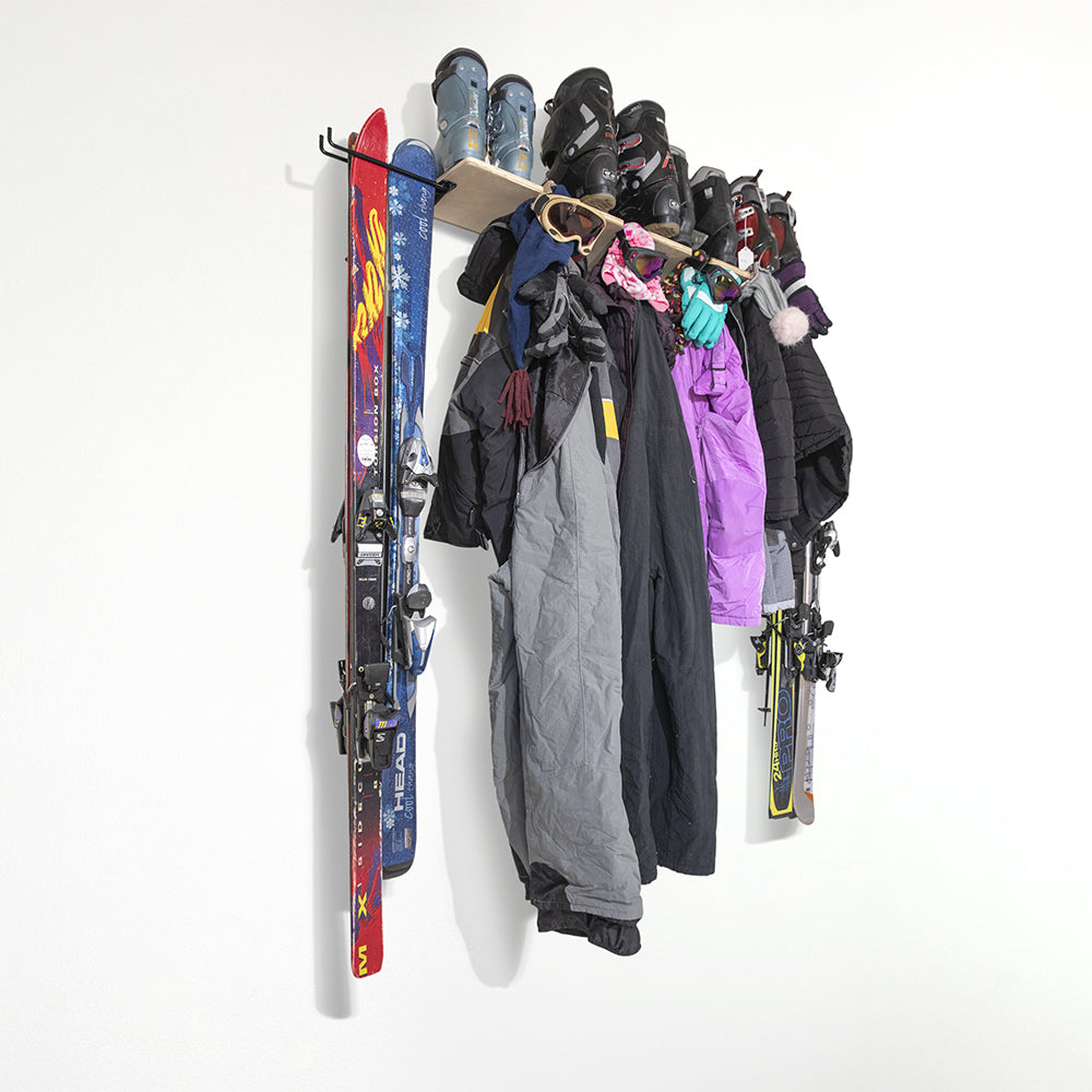 SHEDorize Ski/Snowboard Shelf with 10 Hooks - 48"