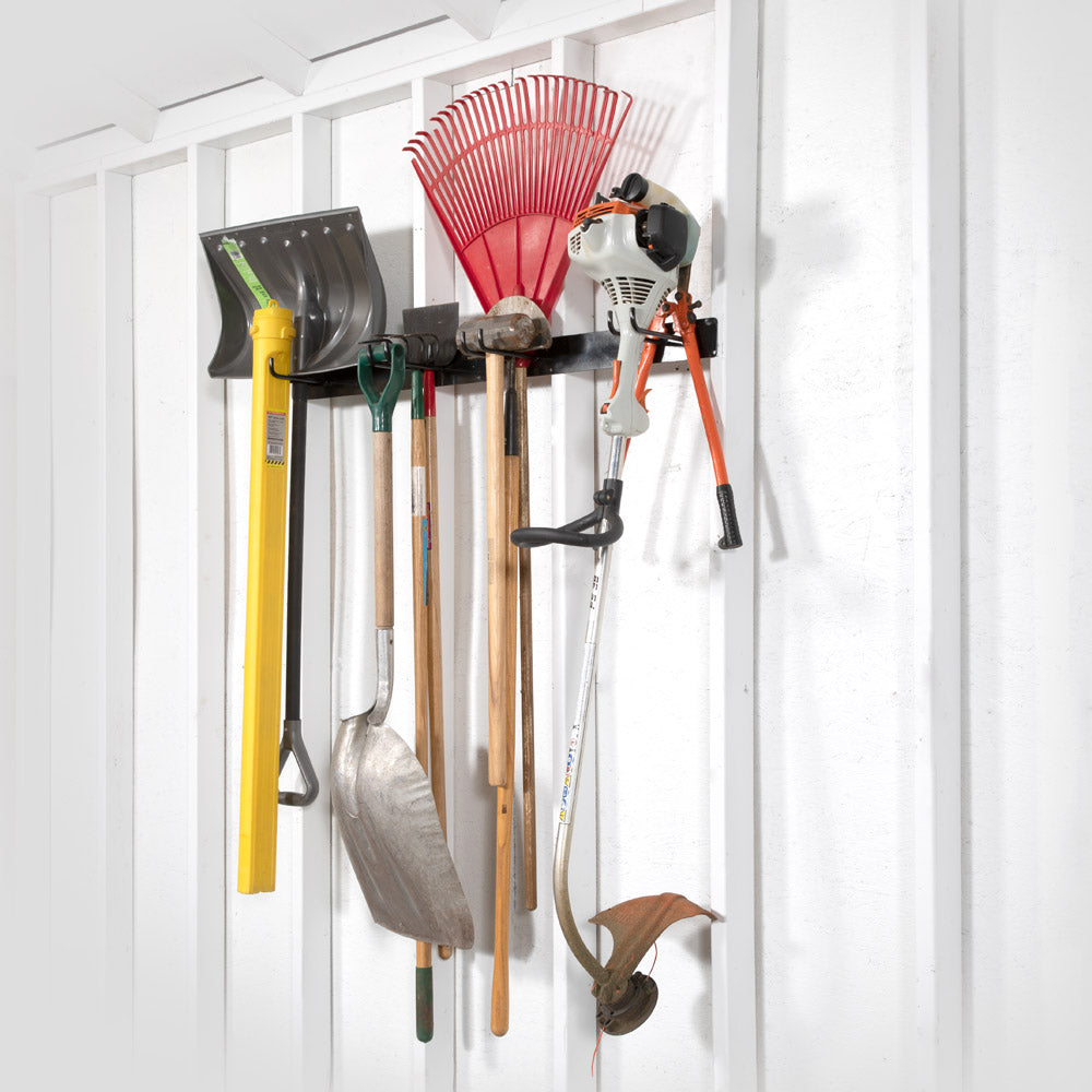 SHEDorize 4 Hook Rake/Shovel/Cord Rack - 48"