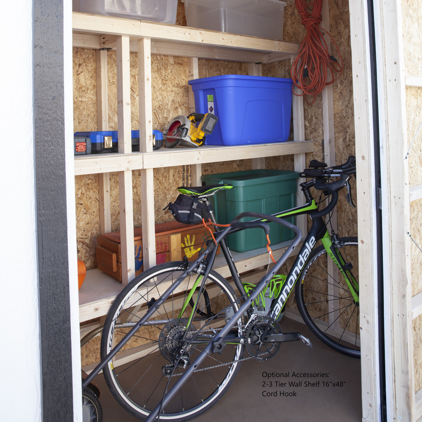 Wall Hugger Storage Shed, 4' x 8'