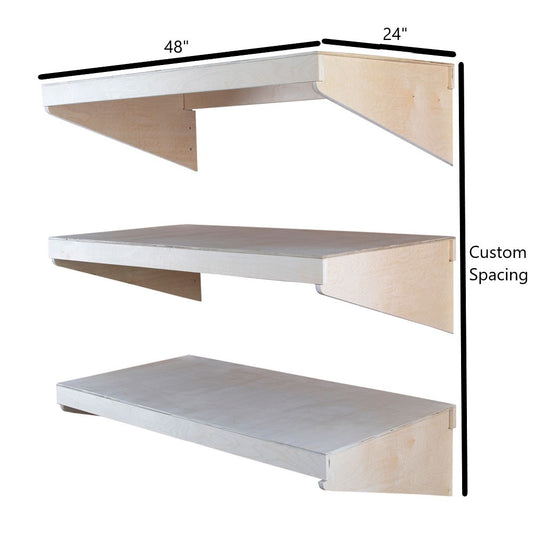 SHEDorize 3 Tier Wall Shelf - 24" x 48"