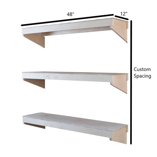 SHEDorize 3 Tier Wall Shelf - 12" x 48"