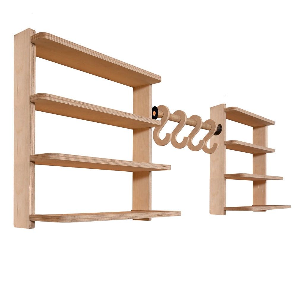 SHEDorize Stud Shelving, 8 Shelves, 4 Hooks - 24"