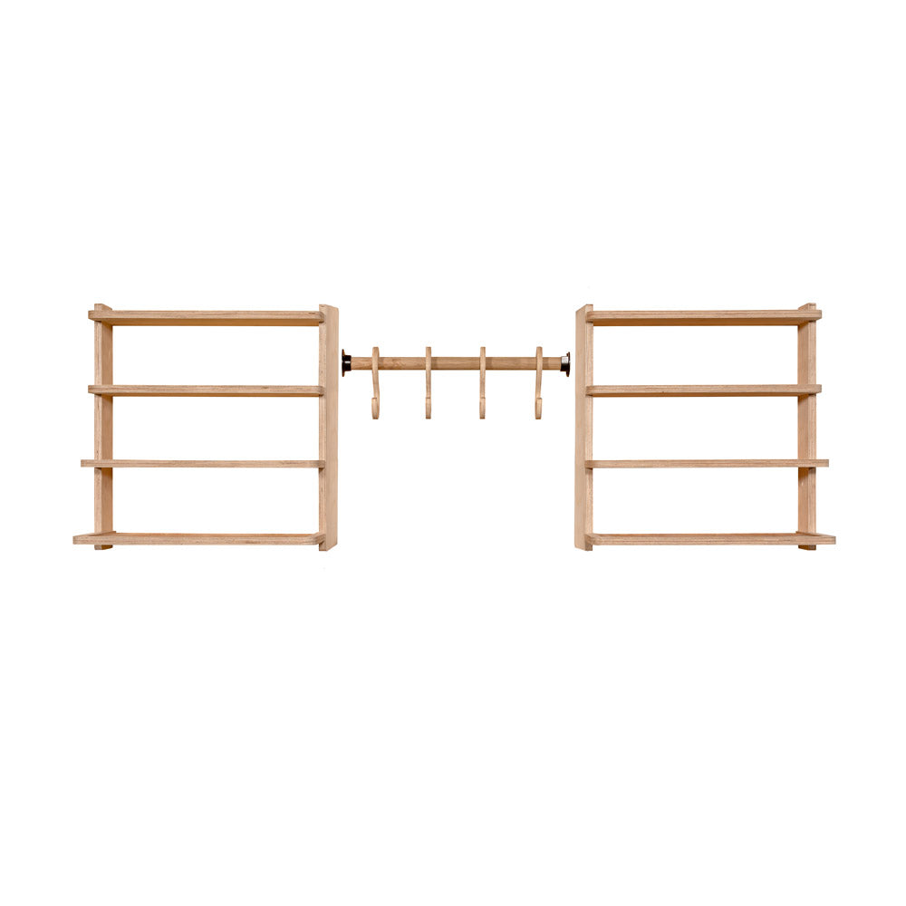 SHEDorize Stud Shelving, 8 Shelves, 4 Hooks - 24"