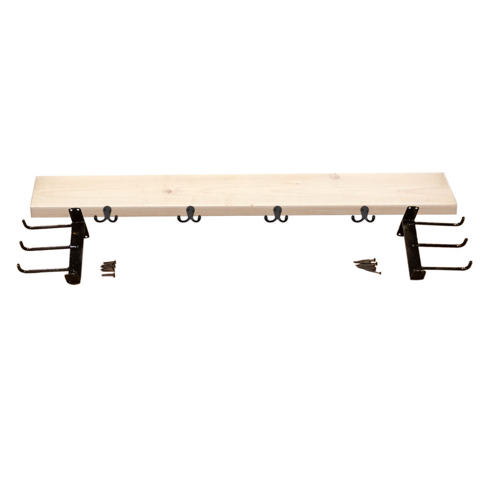 SHEDorize Ski/Snowboard Shelf with 10 Hooks - 48"